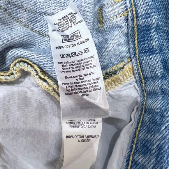 Topman Distressed Denim Slim Short - Picture 8 of 8